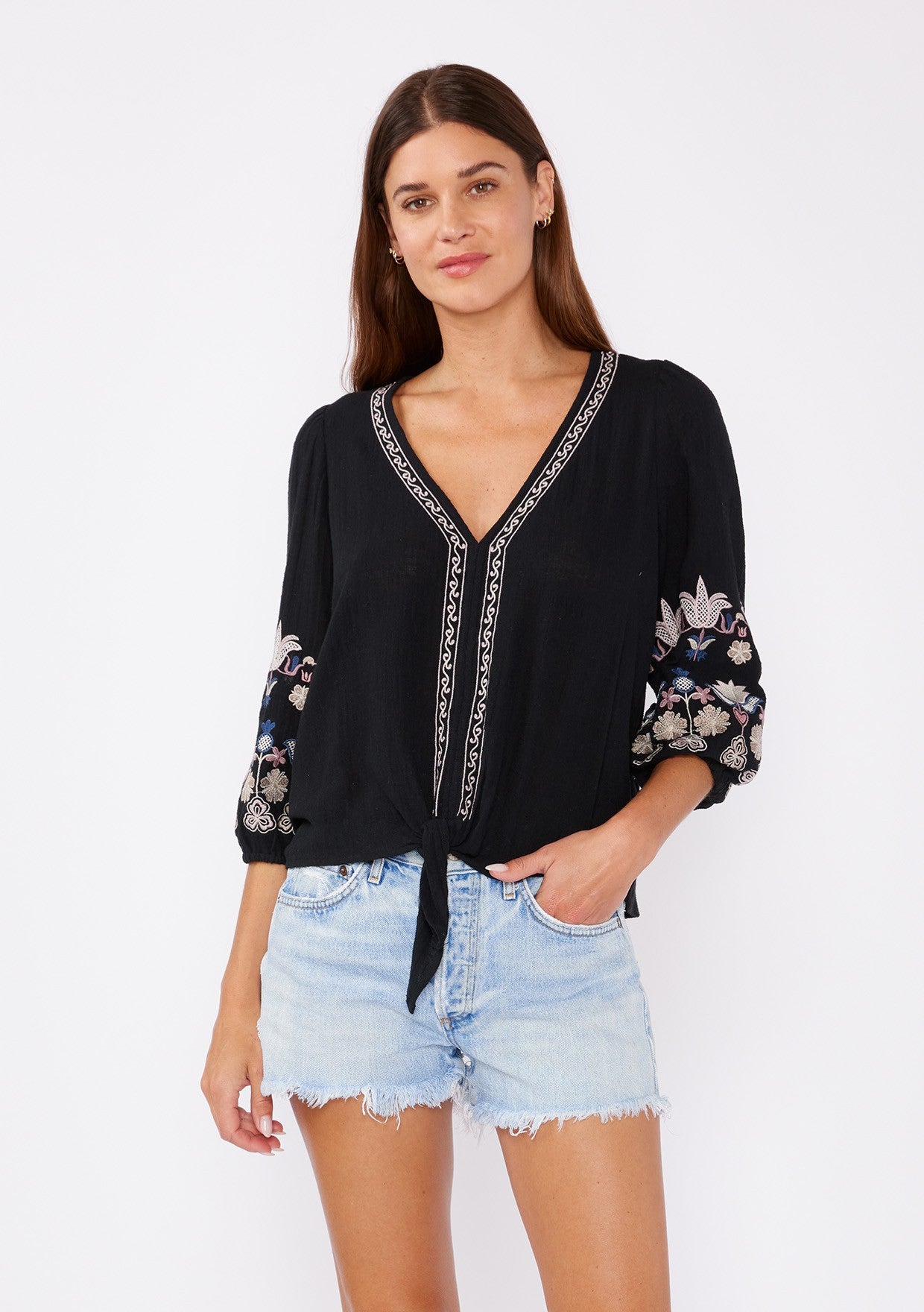 Alina Embroidered Blouse~~FINAL SALE