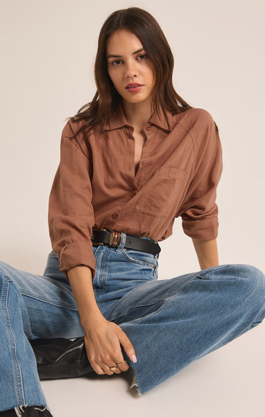 THE PERFECT LINEN TOP~~SIZE M LEFT