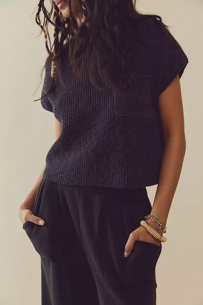 Freya Sweater Set in Black Charcoal Combo