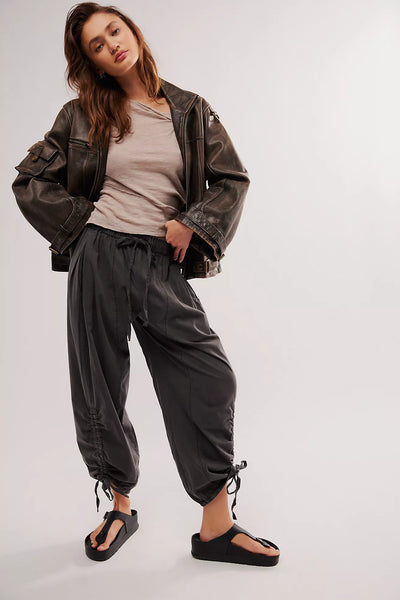 Hadley Poplin Pants in BLACK