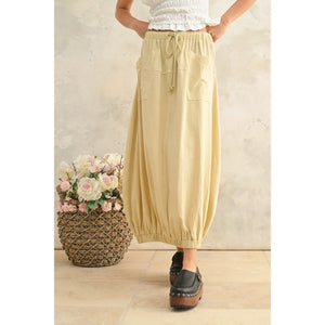 Elastic Band Bottom Detail Skirt