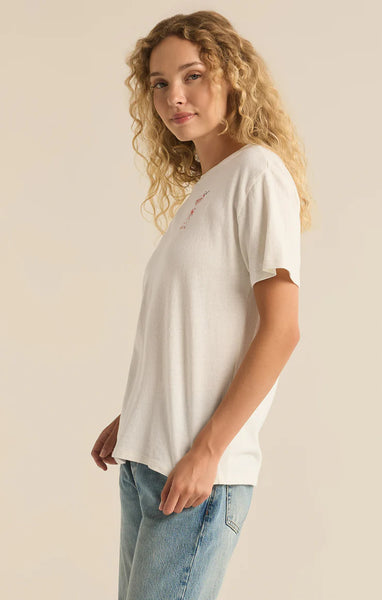 COCKTAIL RELAXED EMBROIDERED TEE~~FINAL SALE