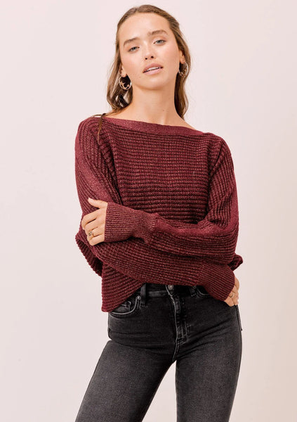 Juliet Metallic Boatneck Sweater