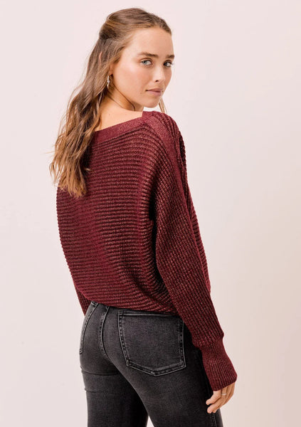 Juliet Metallic Boatneck Sweater