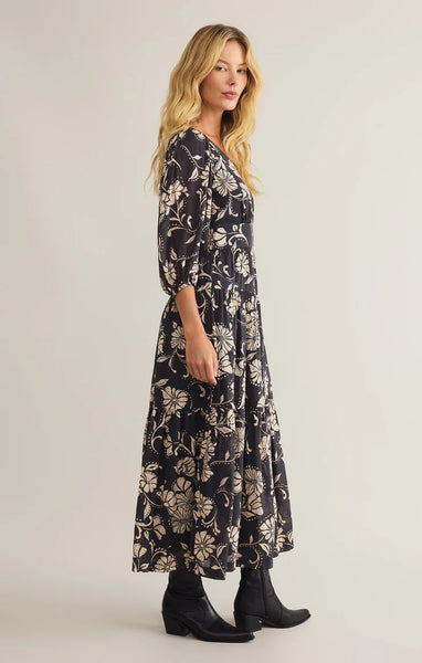 ADELINA ARI FLORAL MIDI DRESS