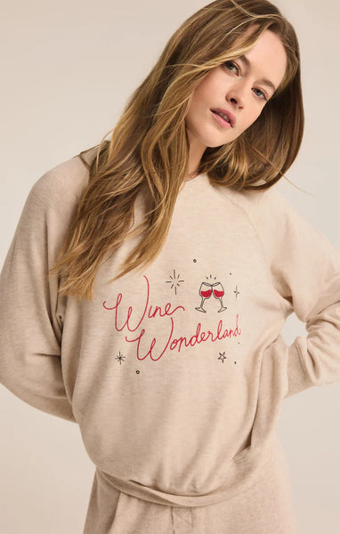 WINE WONDERLAND CLOUD KNIT TOP