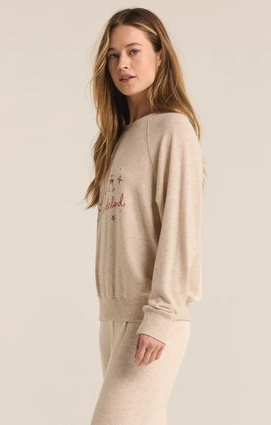 WINE WONDERLAND CLOUD KNIT TOP