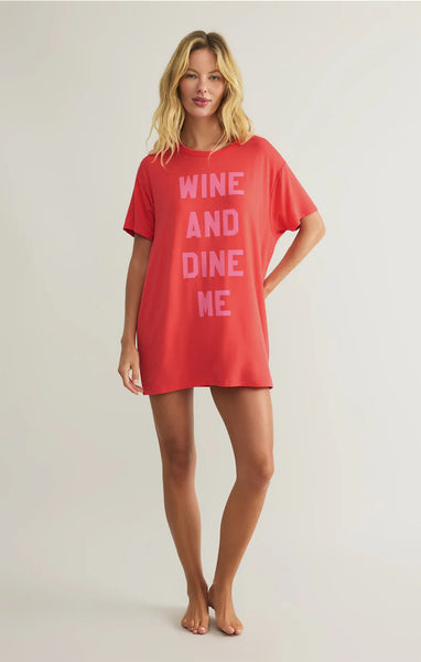 WINE & DINE NIGHT SHIRT