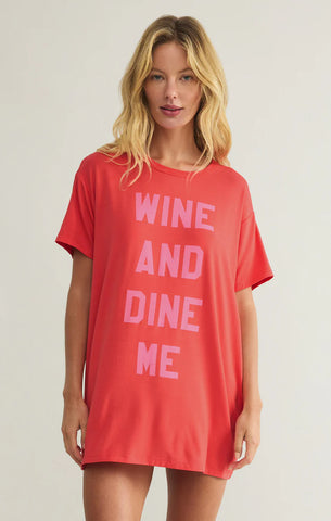 WINE & DINE NIGHT SHIRT