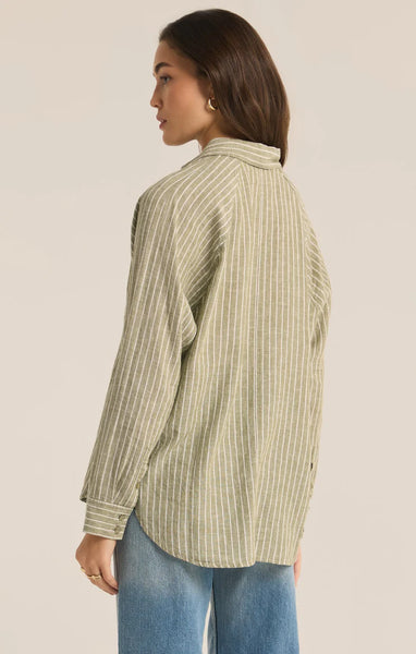 PERFECT LINEN STRIPE TOP~~FINAL SALE~~SIZE SMALL LEFT