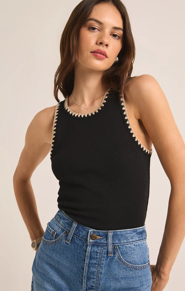 AVRIL RIB WHIPSTITCH TANK ~ 3 COLORS AVAILABLE