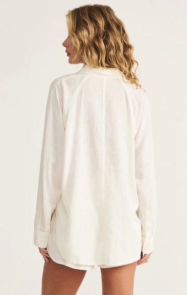 THE PERFECT LINEN TOP~~ WHITE