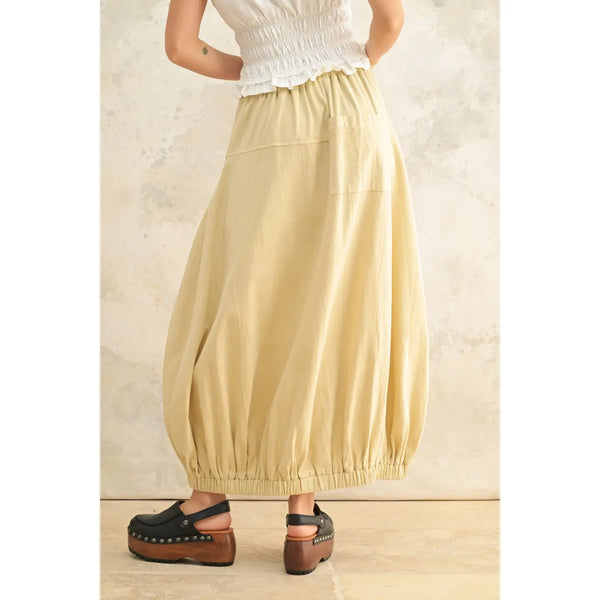 Elastic Band Bottom Detail Skirt